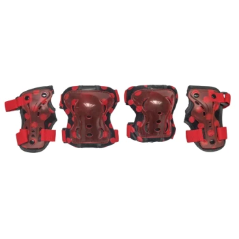 Набор защиты Tech Team Safety Line 300, цвет черно-красный (размер M)